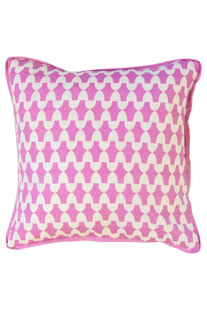Hen House Linens lantern orchid pink lavender printed cloth 16" x 16" pillow covers