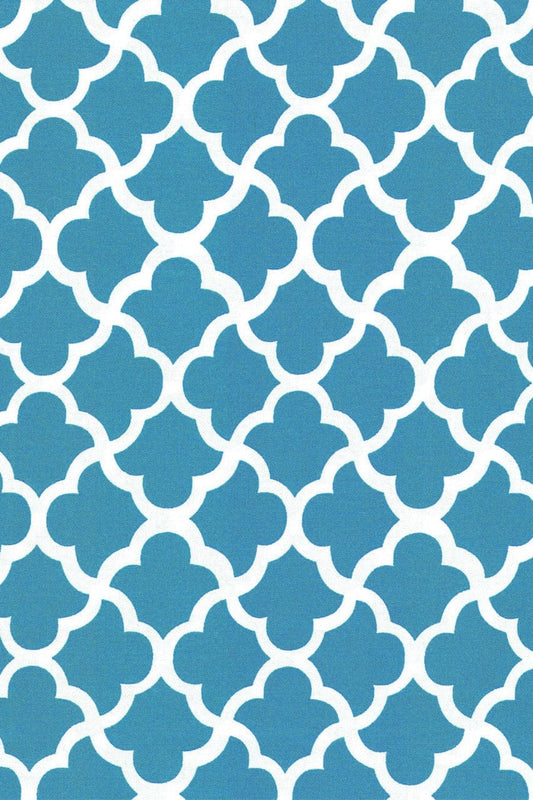 Hen House Linens latticework ocean blue printed cloth guest towels