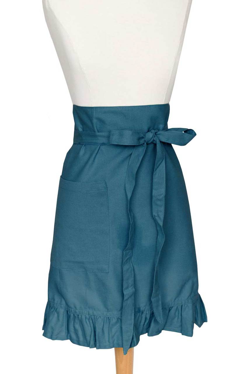 midnight blue solid cloth bistro aprons – Hen House Linens