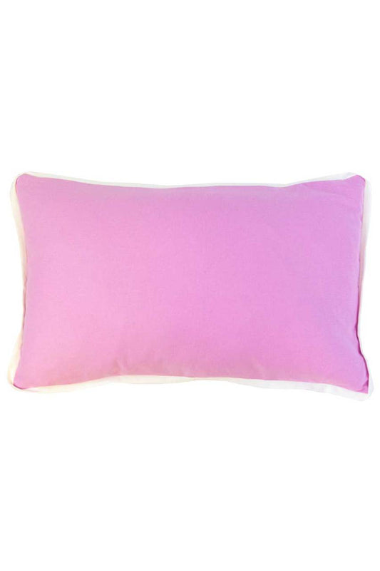 Hen House Linens orchid pink lavender solid with white trim cloth 12" x 20" pillow covers