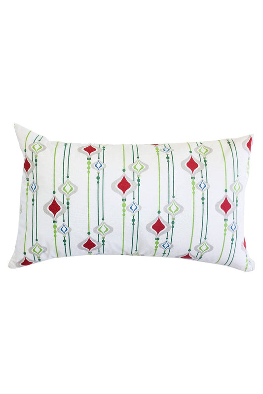 Hen House Linens ornamental scarlet red printed cloth 12" x 20" pillow covers
