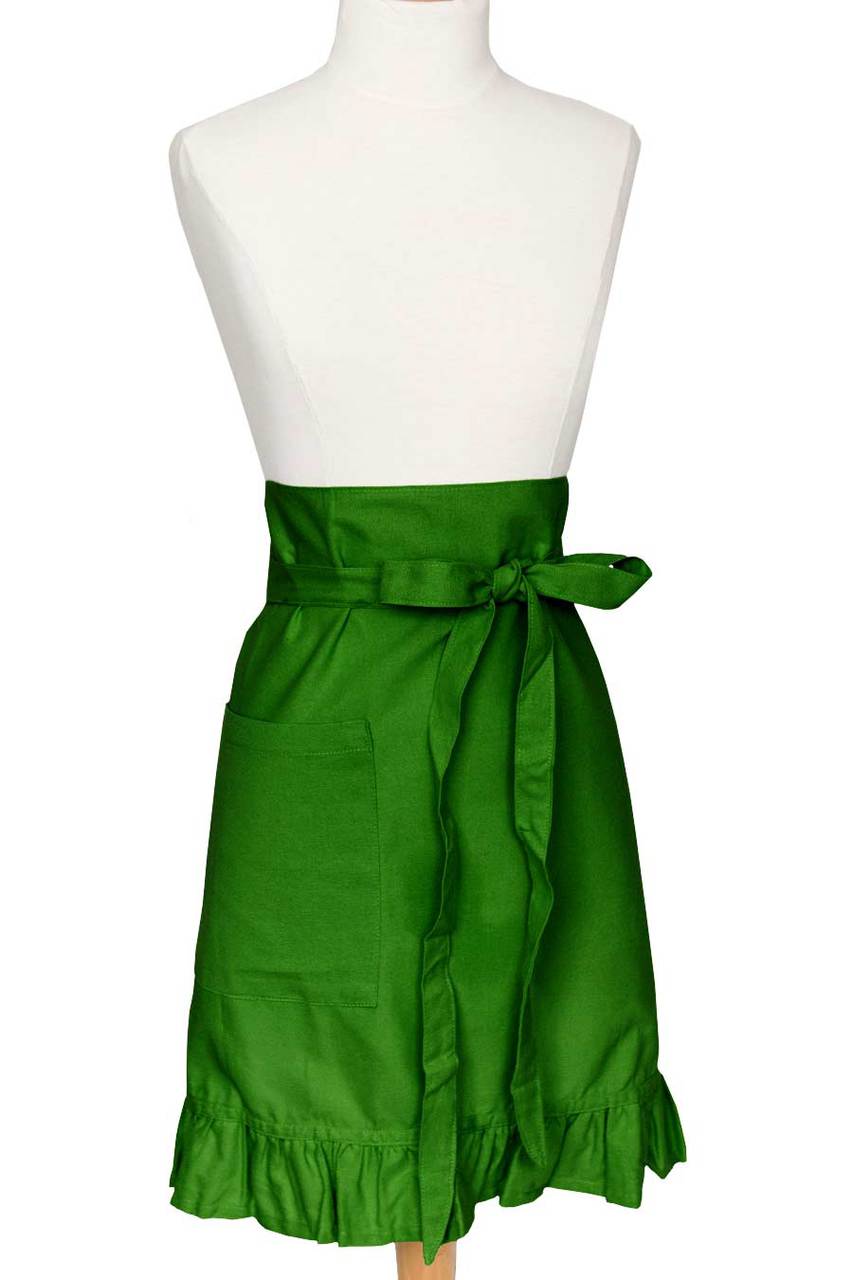 Hen House Linens peridot green solid cloth bistro aprons