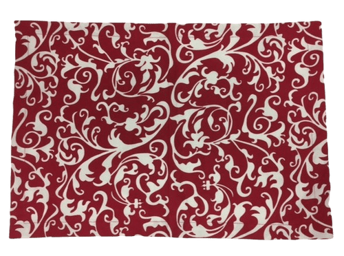 Hen House Linens devine scarlet red printed cloth placemats