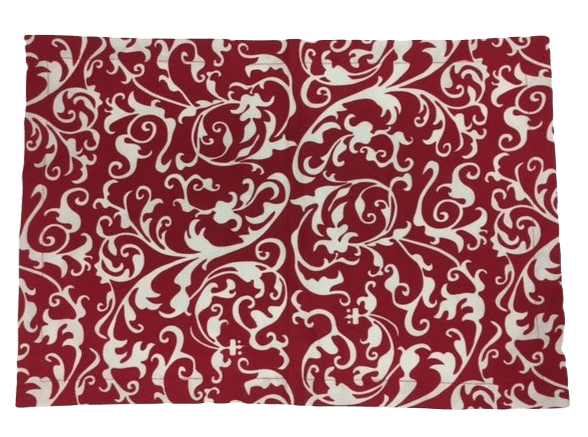 devine scarlet red printed cloth placemats